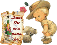 Gif animé bonne fête mon papa cheri garçon